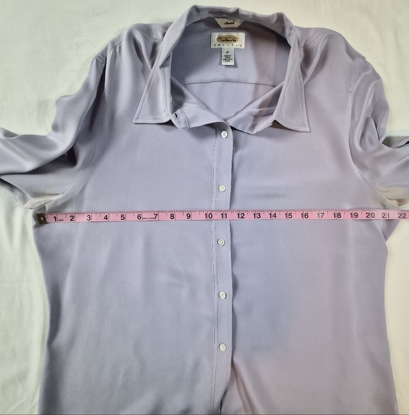 ​REPURPOSE PROJECT: Talbots Petite 96% Silk Stretch Blouse - 16P - Picture 4 of 10